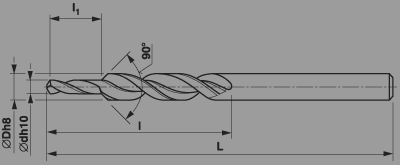 straight shank step drill